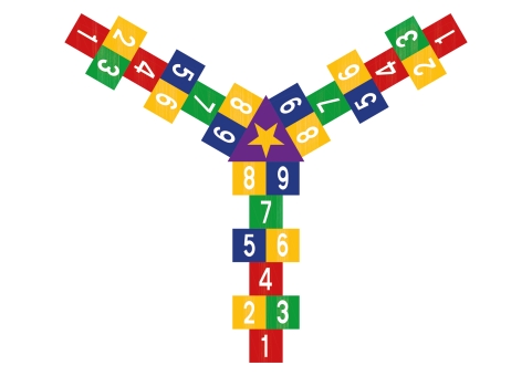 DecoMark™ 2D 3-armiges Hopscotch 3613 x 3129 mm, VPE=1