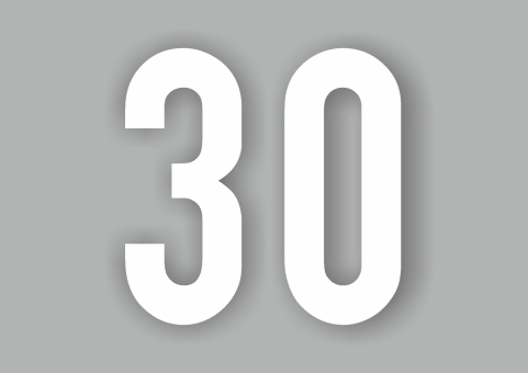 PREMARK® Vizibility Typ II Markierung - Glattstrich Zahl 30 4000 mm, VPE = 1