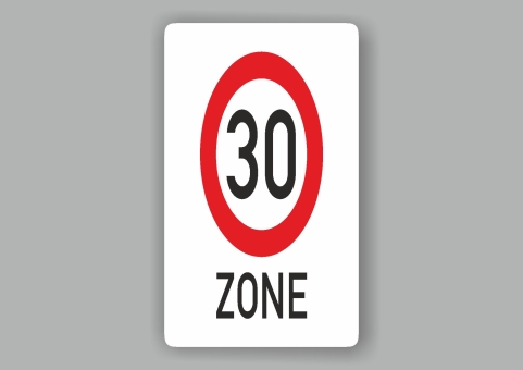 Beginn einer Zone 30 Markierung entsprechend VZ 274.1 