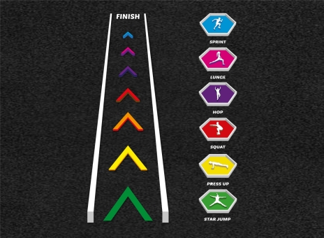 DecoMark™ Einzelübungen zur Gestaltung eines Fitness Tracks 