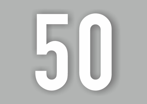 PREMARK® Vizibility Typ II Markierung - Glattstrich Zahl 50 4000 mm, VPE = 1