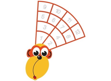 DecoMark™ 2D Dart Board mit Äffchen 4000 x 3000 mm, VPE= 1