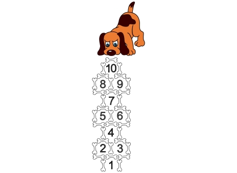 DecoMark™ 2D Hund Hopscotch 4502 x 1218 mm, VPE= 1