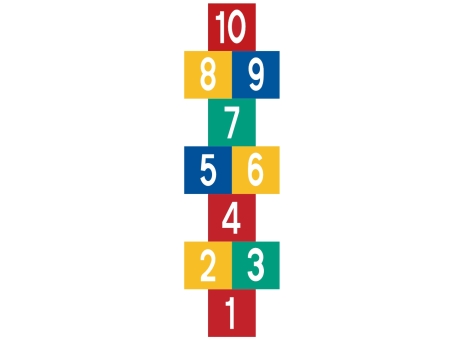DecoMark™ 2D Hopscotch Zahlen 1-10 