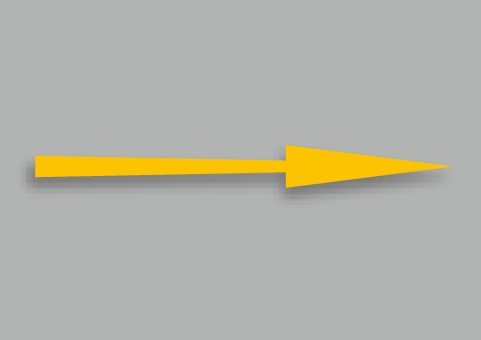 PREMARK® Gelber Pfeil Geradeaus 2500 mm, VPE = 5