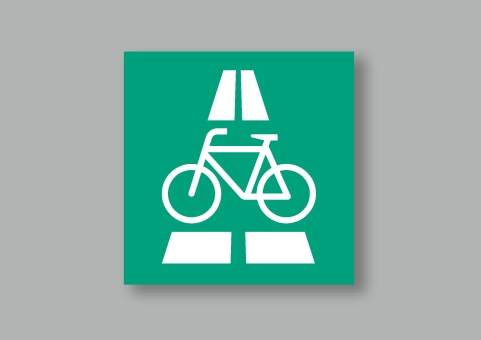 PREMARK® Symbol Fahrradschnellstraße 1000 x 1000 mm, VPE = 1