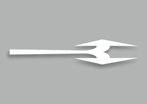 PREMARK® Vizibility Typ II Markierung - Glattstrich Abbiegepfeil links und rechts 5000 x 1200 mm, VPE = 1