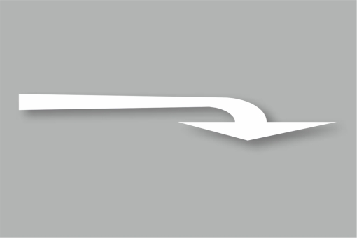 PREMARK® Vizibility Typ II Markierung - Glattstrich Abbiegepfeil links/rechts 