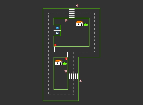 DecoMark™ Mittlere Spielstraße - Medium Road Circuit 13000 x 8000 mm, VPE= 1