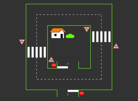 DecoMark™ Kleine Spielstraße - Small Road Ciruit 6000 x 6000 mm, VPE= 1