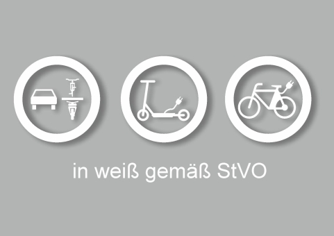 PREMARK® Sonderzeichen Geteilter Weg, E-Fahrrad oder E-Scooter gemäß RMS 