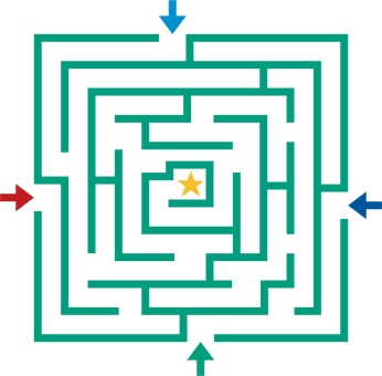 DecoMark™ 2D Eckiges Labyrinth 4000 x 4088 mm, VPE= 1