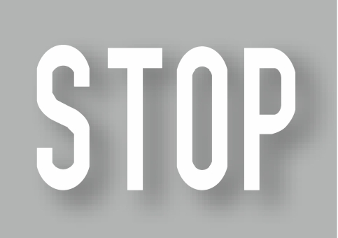 PREMARK® Schriftzug STOP 2400 mm, VPE = 1