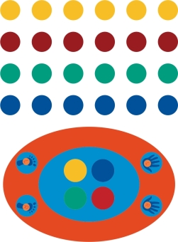 DecoMark™ 2D Twister Spiel 2100 x 1500 mm, VPE= 1