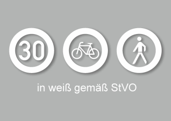 PREMARK® Sonderzeichen 30 oder Fahrrad oder Fußgänger gemäß RMS d = 3000 mm, VPE = 1